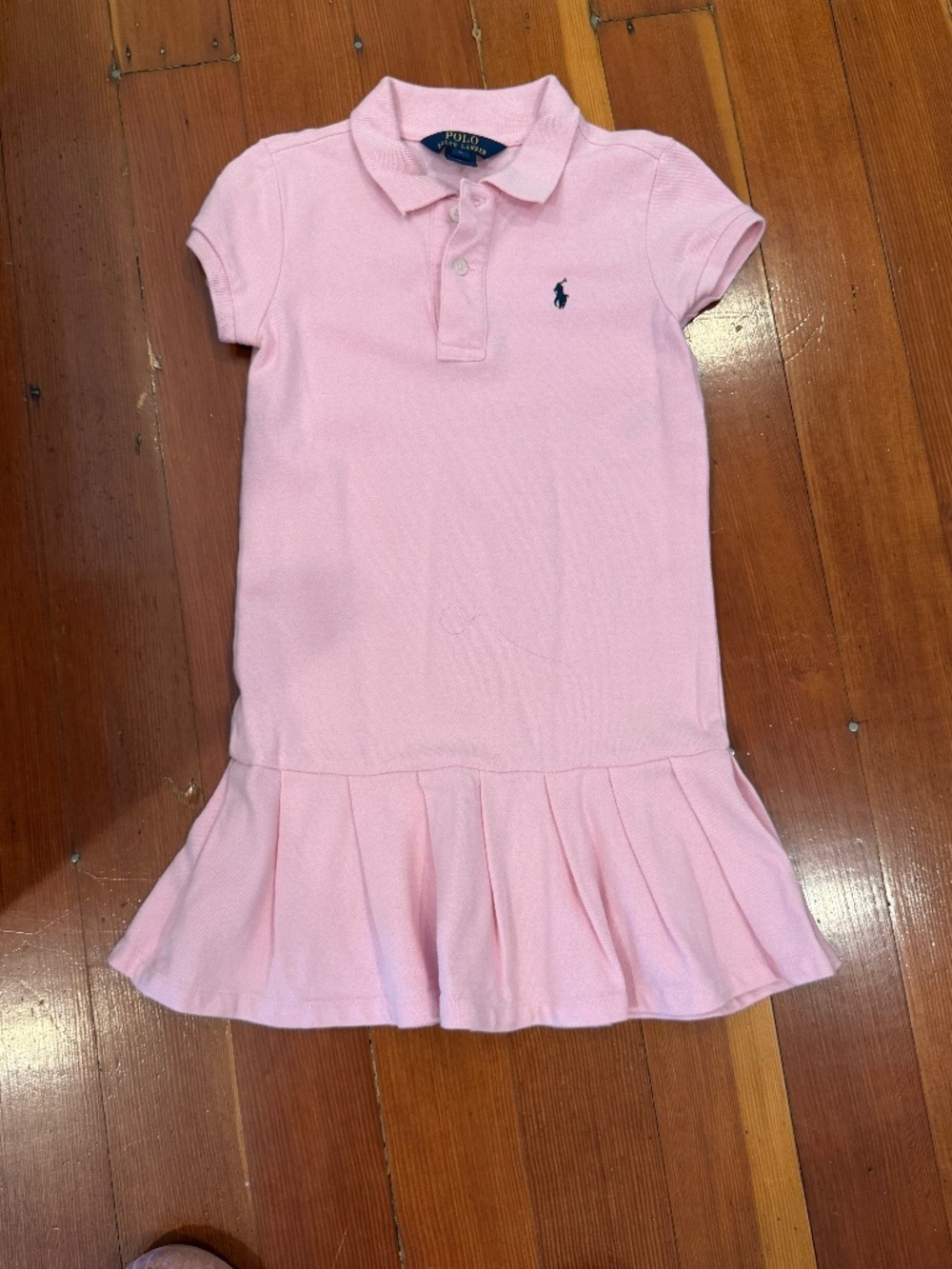 Polo Ralph Lauren Girls Pink Rugby Short Sleeve Dress Size 5